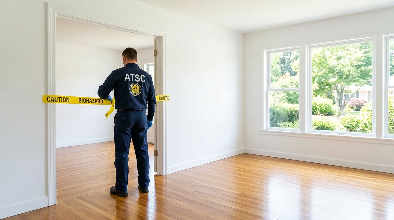 Certified biohazard cleanup crew performing Crime Scene Cleanup in East La Mirada